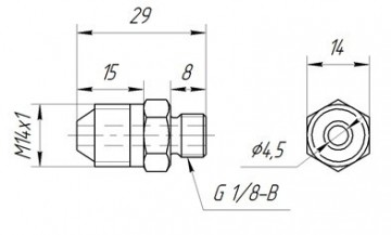  G1/8 - 14&#215;1 -  " ""