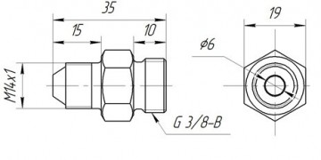 G3/8 - 14&#215;1 -  " ""
